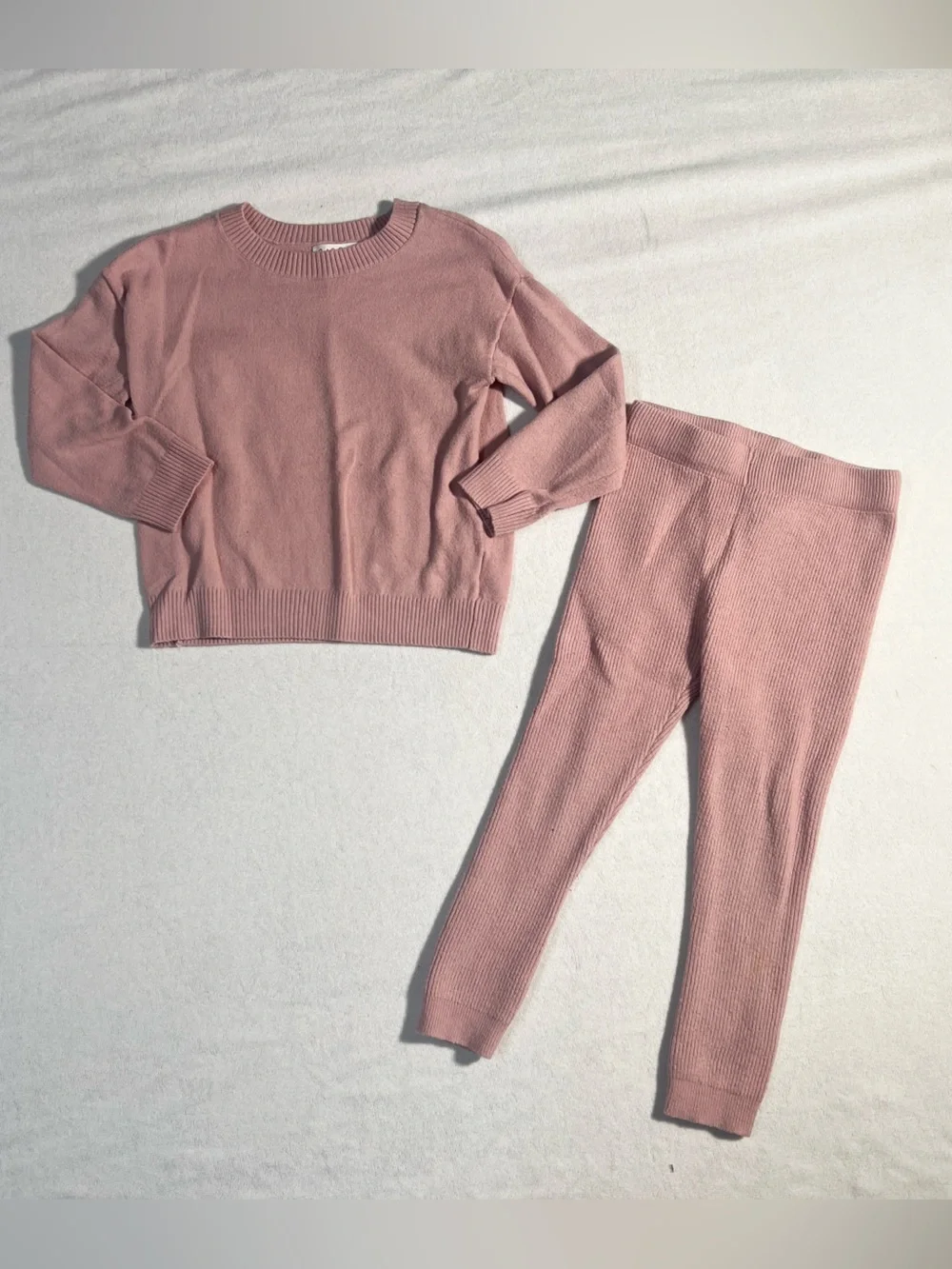 Cat & Jack Toddler Girl Knit Sweater & Ribbed Leggings Set Pink 2T